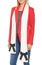Women's Kate Spade New York Grosgrain Bow Muffler, Size - Ivory
