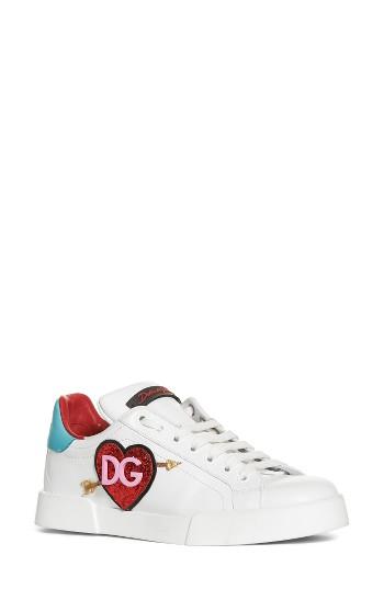 Women's Dolce & Gabbana Heart Sneaker .5us / 38eu - White
