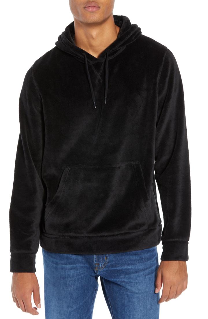 Men's 1901 Cozy Solid Polar Fleece Hoodie - Black