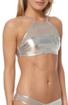 Women's Dolce Vita Metallic Bikini Top