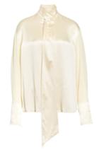 Women's Roksanda Mila Tie Neck Silk Blouse Us / 8 Uk - Ivory