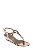 Women's Athena Alexander Luna Demi Wedge Sandal M - Metallic
