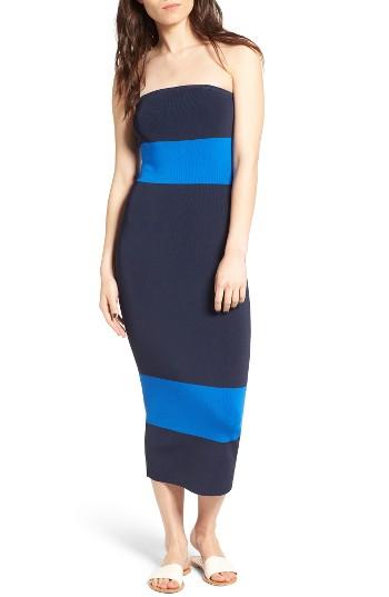 Women's Trouve Sweater Tube Dress, Size - Blue