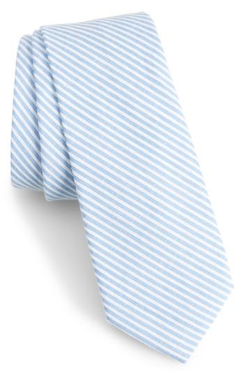 Men's Nordstrom Men's Shop Kenton Stripe Cotton Tie, Size - Blue