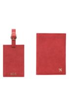 Beis Travel Luggage Tag & Passport Holder Set - Red