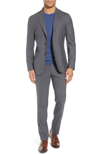 Men's Boglioli Trim Fit Solid Wool Suit