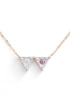 Women's Dana Rebecca Designs Double Triangle Diamond & Stone Necklace