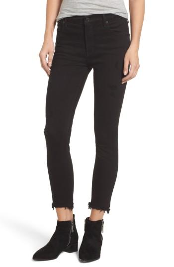 Women's Agolde Sophie Crop High Rise Skinny Jeans - Black