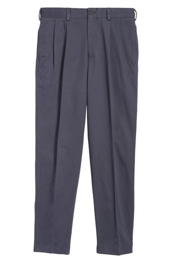 Men's Bills Khakis M2 Classic Fit Pleated Vintage Twill Pants X Unhemmed - Blue