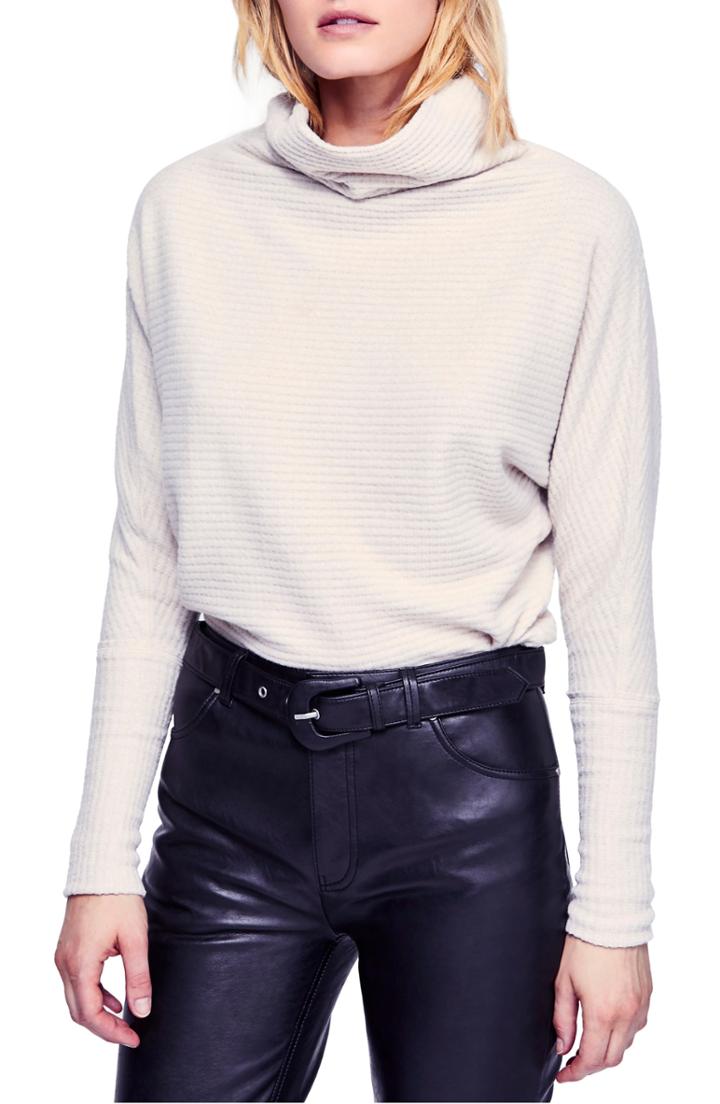 Women's Free People Kitty Thermal Turtleneck - Ivory