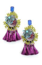 Women's Elizabeth Cole Happy New Year Crystal & Tassel Drop Earrings