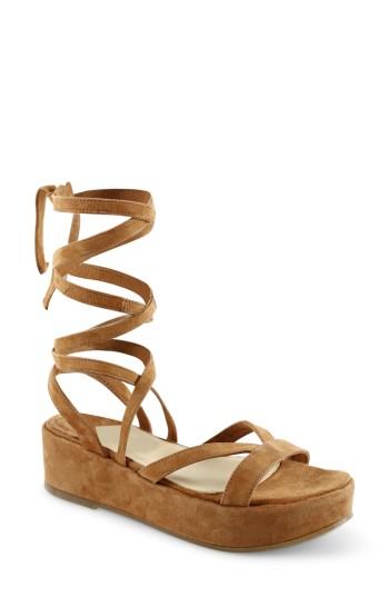 Women's Klik Keri Gladiator Platform Sandal .5 M - Brown