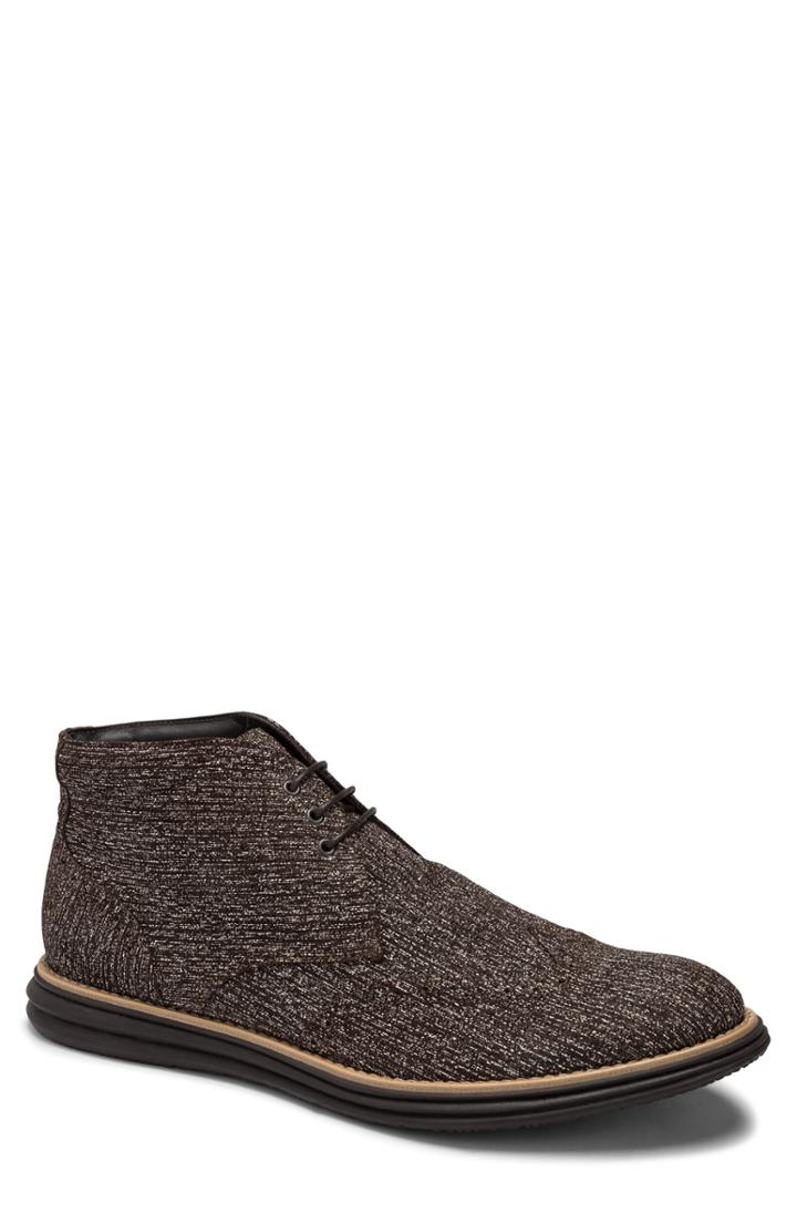 Men's Bugatchi Textured Wingtip Chukka Boot .5 M - Brown