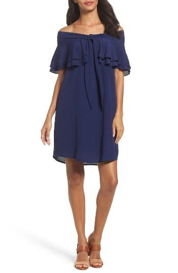 Women's 19 Cooper Off The Shoulder Shift Dress - Blue