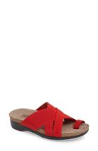 Women's Munro Delphi Slide Sandal Ss - Red