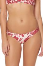 Women's Red Carter Reversible Hipster Bikini Bottoms - Red