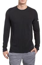 Men's Nike Basketball Elite Long Sleeve T-shirt, Size - Black