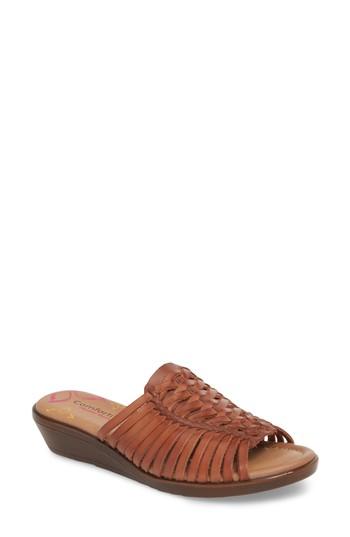 Women's Comfortiva Felida Huarache Slide Sandal .5 N - Brown