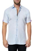 Men's Maceoo Fresh Jacquard Sport Shirt (s) - Blue