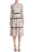 Women's Lela Rose Seamed Lace A-line Dress - Pink