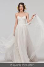 Women's Willowby Mariposa Strapless Applique Net & Tulle Gown