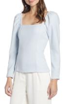 Women's Something Navy Fitted Square Neck Top - Blue