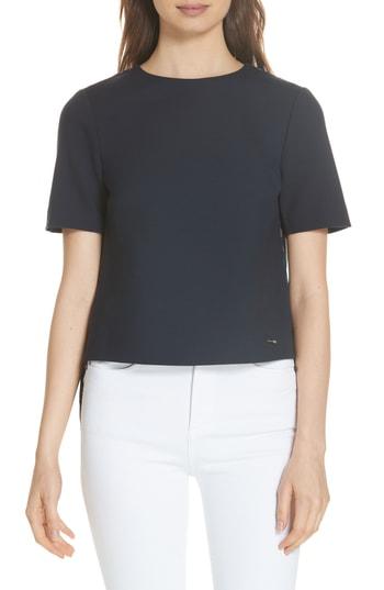 Women's Ted Baker London Colour By Numbers Hearts Pleat Back Blouse - Blue