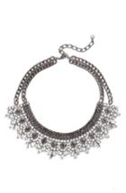 Women's Cristabelle Multistone Curb Chain Frontal Necklace
