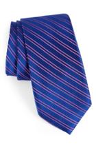 Men's Nordstrom Men's Shop Stripe Silk Tie, Size - Purple