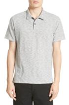 Men's Rag & Bone Owen Stripe Polo, Size - Blue