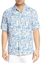 Men's Tommy Bahama Aloha Hideaway Silk Camp Shirt, Size - White