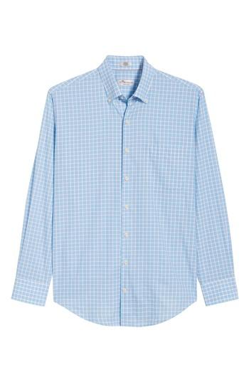 Men's Peter Millar Crown Finish Marsh Fit Check Sport Shirt