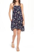 Women's Mimi Chica Print Lattice Back Dress - Blue