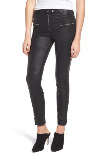 Women's 7 For All Mankind Leather Biker Pants