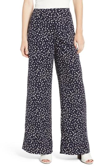 Women's Storee Abstract Wide Leg Pants - Blue
