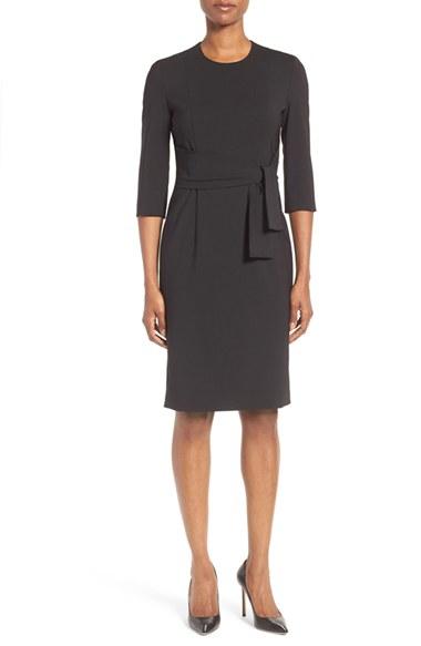 Women's Boss Dawini Sash Tie Sheath Dress