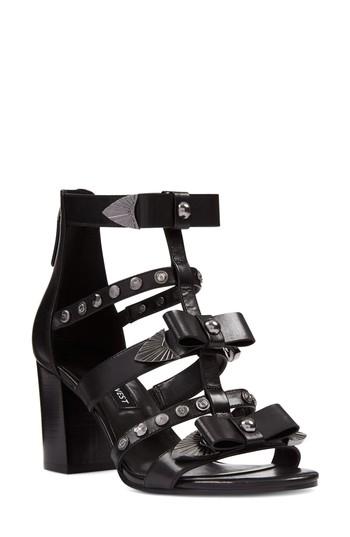 Women's Nine West Giovanna Studded Sandal M - Black