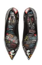 Women's Dolce & Gabbana Graffiti Pump .5us / 37eu - Black