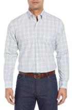 Men's Peter Millar Belltown Tartan Sport Shirt - Grey