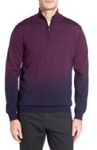 Men's Bugatchi Ombre Quarter Zip Sweater - Purple