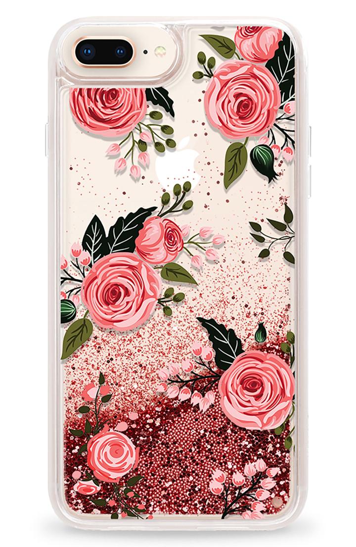 Casetify Pink Glitter Flowers Iphone 7/8 & 7/8 Case -