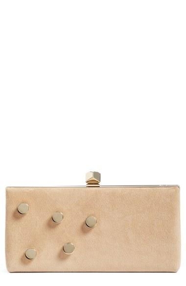 Jimmy Choo Jewelled Collection Celeste Buttons Suede Clutch - Brown