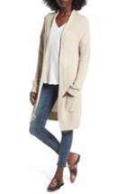 Women's Bp. Lightweight Rib Stitch Cardigan - Beige