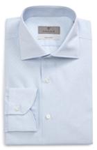 Men's Canali Regular Fit Dobby Check Dress Shirt - Blue