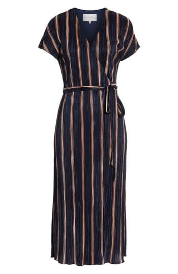 Women's Charles Henry Wrap Midi Dress, Size - Blue
