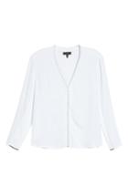 Women's Rag & Bone Vanessa Zip Front Blouse, Size - White