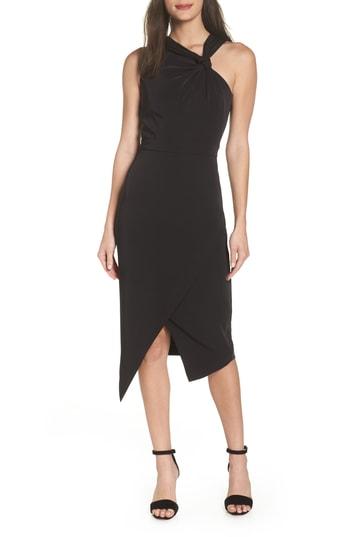 Women's Harlyn Twist Front Asymmetrical Cocktail Dress - Black