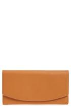 Women's Skagen Leather Continental Flap Wallet - Brown