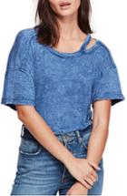 Women's We The Free By Free People Alex Cutout Tee - Blue