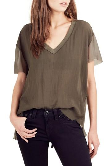 Women's True Religion Brand Jeans Georgette Tee - Green